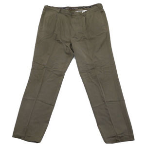 Tommy Bahama Silk Pants Men's Size 42x36 Olive Pleated Silk Blend